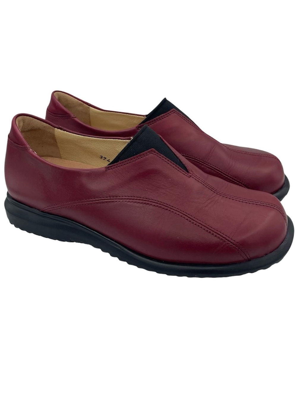 Hartjes leather comfy slip-on shoes burgundy/red Size 4/6.5US